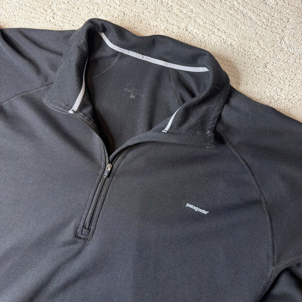 Mens Patagonia 2XL Capilene 1/4 Zip Base Layer Pullover Sweatshirt Hiking‎